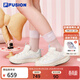 FILA FUSION斐樂(lè )潮牌女鞋新款厚底板鞋休閑松糕鞋小白鞋甜筒鞋 白棉花糖/豆腐白-MT 38.5