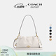 蔻馳（COACH）奧萊女士女包褶飾FAYE 26號拉繩手袋單肩包斜挎包通勤百搭 IM/粉筆白色