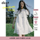 DZZIT【爆款補單】地素法式蕾絲連衣裙夏白色泡泡袖度假風(fēng)裙子 白色 XS