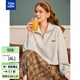 唐獅（TonLion）2026春季新款小標設計感衛衣女半開(kāi)襟翻領(lǐng)淺米灰簡(jiǎn)約風(fēng)上衣