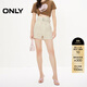 ONLY秋季休閑百搭寬松高腰A字短褲牛仔褲女|124343001 A01 故白色 S 160/64A