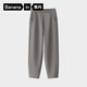 蕉內非常褲503Regular女士空氣棉錐形衛褲顯瘦顯腿長(cháng)通勤運動(dòng)休閑褲子 【加絨】礁石灰 M