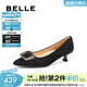 百麗（Belle）舒適優(yōu)雅羊皮單鞋女商場(chǎng)款氣質(zhì)高跟鞋D3N1DAQ5預售 黑色 38 (240mm)