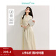 茵曼（INMAN）【商場(chǎng)同款】新中式盤(pán)扣連衣裙2025春秋季女裝新品七分袖裙子 杏色 M