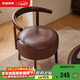 家逸實(shí)木旋轉小椅子家用凳子矮凳靠背成人兒童旋轉凳客廳沙發(fā)凳換鞋凳