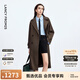 朗姿復古英倫風(fēng)衣雙排扣翻領(lǐng)高級感氣質(zhì)長(cháng)款外套女秋季新款 棕綠色 XL