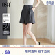歐莎（OSA）灰色高腰直筒西裝褲休閑a字五分短褲女夏季薄款寬松顯瘦 灰色 S