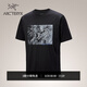 ARC'TERYX始祖鳥(niǎo) KRAGG COTTON LITHOGRAPHICA SS 男子 棉質(zhì)短袖T恤 BLACK/黑色 L