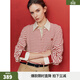 ELLE【條紋秩序】學(xué)院新年紅色條紋衛衣女2026春季新款設計感寬松上衣 條紋 M