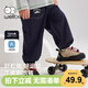 威爾貝魯春季全棉中小男童褲子酷帥嬰幼兒童長(cháng)褲休閑工裝褲裝藏青110