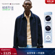 Tommy Hilfiger【輕薄府綢】秋冬男女休閑通勤簡(jiǎn)約教練行政翻領(lǐng)夾克外套 藏青色DW5 XL （推薦：165-180斤）