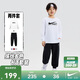 NIKE3BRAND 耐克男女童純棉長(cháng)袖T恤+長(cháng)褲2件套2026春季兒童舒適套裝