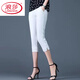 浪莎（LangSha）【好貨】七分九分褲2026夏季新款高腰顯瘦哈倫褲寬松休閑女褲 白色(七分褲) L (建議100-115斤)