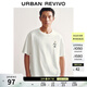UR2026春季新款男裝時(shí)尚簡(jiǎn)約趣味印花棉質(zhì)圓領(lǐng)T恤UUY460009+ 本白 M
