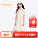 巴拉巴拉童裝女童裙子夏裝連衣裙A型POLO裙中大童時(shí)尚舒適寬松潮 象牙白10402 160