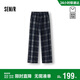 森馬（Semir）商場(chǎng)同款|休閑褲女冬季仿呢格紋加絨長(cháng)褲2025闊腿褲101725127019A