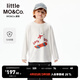 little MO&Co.5A抑菌純棉 little moco童裝26春新款男女童原創(chuàng  )兔子印花長(cháng)袖t恤 本白色 抑菌 160 160/76