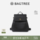 BAGTREE包包樹(shù)采風(fēng)包雙肩包大容量通勤包真皮女士旅行包背包 黑色 高級小眾