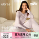 ubras呼呼碎花裙子女生套頭長(cháng)袖睡衣套裝碎花家居服 紫底薰衣草印花 S