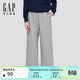 蓋璞（GAP）女童2026春季新款logo印花松緊腰闊腿針織褲兒童裝長(cháng)褲861620