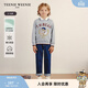 Teenie Weenie  Kids小熊童裝秋季款男童休閑索羅娜刺繡學(xué)院風(fēng)衛衣 花灰色 130 cm