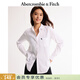 Abercrombie & Fitch【牛津襯衫】經(jīng)典小麋鹿圖案百搭通勤長(cháng)袖襯衫春秋女裝140-3618 白色黑標 XXS (160/76A)