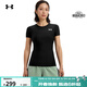 安德瑪（Under Armour）春夏HeatGear OG女子彈性訓練運動(dòng)緊身短袖T恤1387562 黑色001 XL