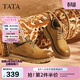 他她（TATA）男鞋冬季新款工裝鞋百搭休閑鞋復古低幫鞋子OFN01DM5 棕黃 39