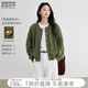 對白（DUIBAI）復古絞花圓領(lǐng)開(kāi)衫毛衣女2025冬季新款慵懶高級感優(yōu)雅針織外套 夾花綠 M