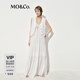 MO&Co.連衣裙度假風(fēng)A字吊帶裙法式長(cháng)裙蛋糕裙 摩安珂 本白色 S /160