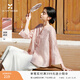 香影新中式粉色提花外套女短款2026春季新款甜美減齡國風(fēng)盤(pán)扣上衣 銀牡丹色 L 165/88A/110-125斤