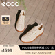 愛(ài)步（ECCO）板鞋女 26年新款夏季時(shí)尚百搭牛皮輕盈德訓休閑鞋 柔酷11號235803 石灰色/亮白色23580361598 37 （尺碼偏大，建議拍小一碼）