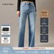 Calvin KleinJeans四季款女士美式潮流復古ck淺色洗水微彈高腰寬松闊腿牛仔褲 高腰闊腿版-牛仔淺藍-1AA 28 160/70A（2.1尺）70CM