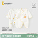 童泰嬰兒連體衣新生兒衣服四季0-6月初生寶寶哈衣爬服純棉內衣2件裝 黃色小熊 （四季款） 52cm (建議0-2個(gè)月身高50-55cm)