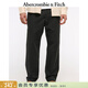 Abercrombie & Fitch美式百搭慵懶抽繩松緊腰直筒休閑褲長(cháng)褲25春季男裝130-5049 黑色 M (180/80A)