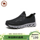 駱駝牌 休閑男鞋軟底一腳蹬健步鞋透氣網(wǎng)面鞋 P15M342013 黑色 40