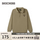 斯凱奇（Skechers）春季男女同款POLO針織衛衣運動(dòng)休閑衫長(cháng)袖T恤衫L325U022
