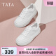 他她（TATA）孫樂(lè )言同款女鞋小白鯨板鞋厚底百搭鞋增高休閑通勤女生鞋 白巧椰椰-CD501 38