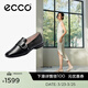愛(ài)步（ECCO）樂(lè )福鞋女 通勤輕奢百搭單鞋簡(jiǎn)約氣質(zhì)粗跟女鞋 安妮方頭208563 黑色20856301001 36