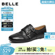 百麗（Belle）時(shí)光漫行復古英倫風(fēng)便士樂(lè )福鞋女26新款牛皮通勤單鞋B3078AM6預售 黑色 37
