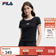 FILA多彩斐樂(lè )短袖T恤女2026夏新款修身短款螺紋運動(dòng)百搭復古上衣 正黑色-BK XL 175/92A/XL