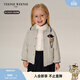Teenie Weenie Kids小熊童裝26年新款男女寶寶學(xué)院風(fēng)翻領(lǐng)按扣外套 淺灰色 120 cm
