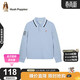 暇步士（Hush Puppies）童裝男童長(cháng)袖polo衫春秋季兒童學(xué)院風(fēng)T恤上衣 冰川藍 150
