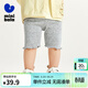 迷你巴拉女童夏新款木耳邊可愛(ài)褲子【五分打底褲】 淺花灰00202 120 cm