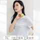 對白簡(jiǎn)約純色短袖正肩T恤女2026夏新款含亞麻通勤百搭內搭打底衫 晴空藍 S
