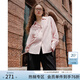 范思藍恩藤蔓玫瑰 設計感V領(lǐng)襯衫女2024秋裝新款韓版氣質(zhì)襯衣上衣 粉色 XL
