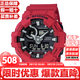 卡西歐（CASIO）未來(lái)戰士白虎防水防震雙顯多功能大表盤(pán)運動(dòng)日韓表送男友禮物推薦 潮流紅GA-700-4A