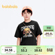 巴拉巴拉童裝兒童短袖t恤男童夏裝印花打底衫吸濕速干涼感舒適潮 黑色90001 150