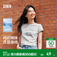 森馬（Semir）短袖t恤女短款修身可愛(ài)小狗印花2025夏裝新款正肩辣妹顯瘦打底衫 淺花灰00235 M