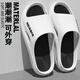 拖鞋男款夏季厚底超軟氣質(zhì)外穿居家用浴室內洗澡夏天涼鞋涼拖鞋女 白黑 42-43 【適合41-42腳】